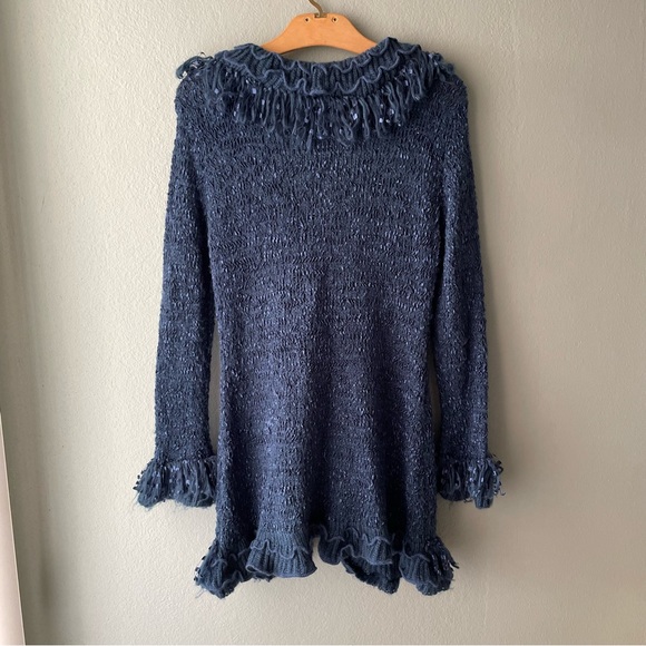 SOLD——Pretty Angel | Y2k Long Knit Cardigan Sweater | Wool, Acrylic, Cashmere - Picture 3 of 10